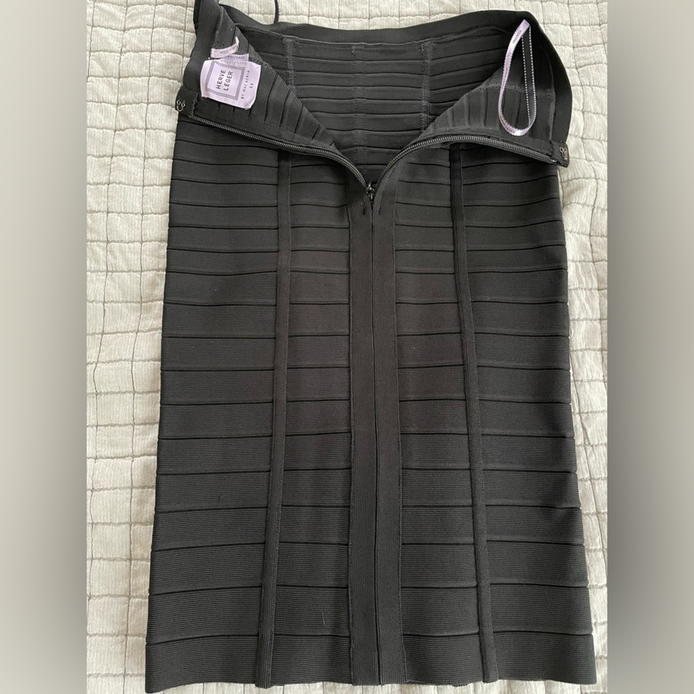 Herve Leger Bandage Black Pencil Skirt New
